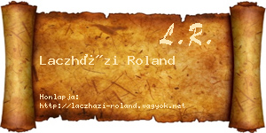 Laczházi Roland névjegykártya